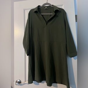 Spease Utility Shirt Dress Olive